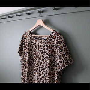 Ava & Viv Cheetah Blouse, Size X